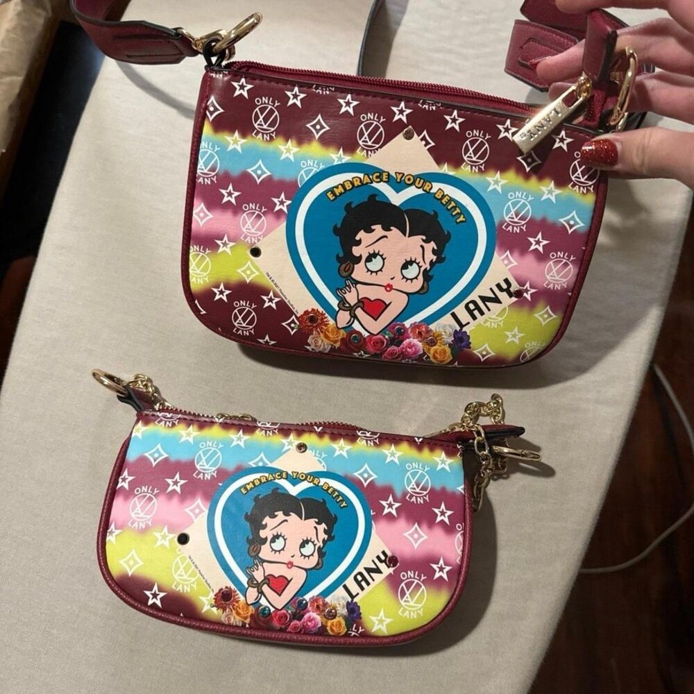 Betty Boop Faux Leather Small Purse Crossbody Lady BagDimensions 8.5"x2.5"x6"